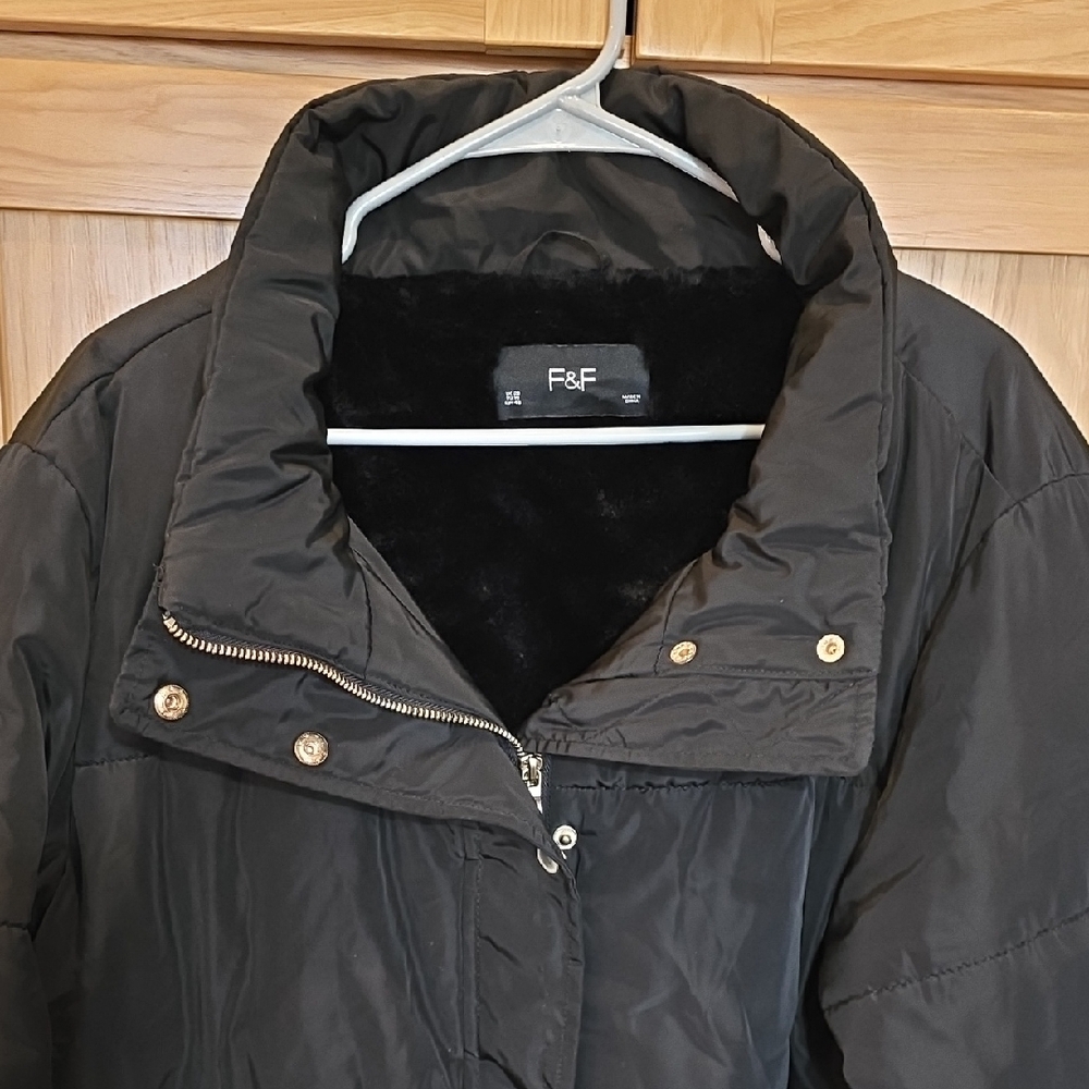 F&F Womens Size 16, Black Winter Coat